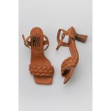Bueno Shoes Taba Deri Kadın Topuklu Sandalet 01wy6800