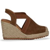 Bueno Shoes Taba Süet Kadın Dolgu Topuklu Sandalet 14WS72600 14WS72600