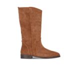 Bueno Shoes Taba Süet Kadın Düz Çizme 30wc25567
