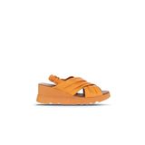 Bueno Shoes Turuncu Deri Kadın Dolgu Topuklu Sandalet 01wa0508