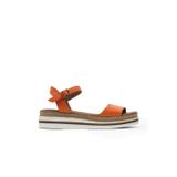 Bueno Shoes Turuncu Deri Kadın Düz Sandalet 01wq1612