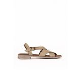 Bueno Shoes Vizon Deri Kadın Düz Sandalet 01we2803