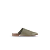 Bueno Shoes Yeşil Deri Kadın Düz Terlik 01wn0124