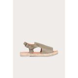 Bueno Shoes Yeşil Deri Kadın Espadril Sandalet