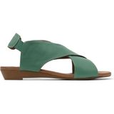 Bueno Shoes Yeşil Deri Kadın Sandalet 01WL2408 01WL2408