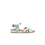 Bueno Shoes Yeşil Deri Kadın Topuklu Sandalet 01WS6106