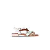 Bueno Shoes Yeşil Deri Kadın Topuklu Sandalet 01ws6110