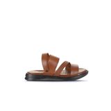 Bueno Taba Deri Erkek Düz Sandalet