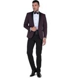 Buenza 120S Smokin Takım Elbise - Bordo - 46 - 6 Drop
