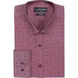 Buenza 3B5M0221D338 Kahverengi Slim Fit Uzun Kol Erkek Gömlek