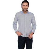 Buenza 3B8M0221D129 Lacivert Ekose 3258 Uzun Kol Slim Fit Erkek Gömlek