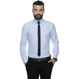 Buenza 4117 Açık Mavi Dar Kesim Desenli Erkek Gömlek