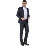 Buenza 6 Drop Dar Kalıp Slim Fit Erkek Takım Elbise - Füme - 46