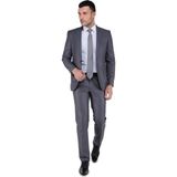 Buenza 8 Drop Slim Fit Takım Elbise-Koyu Gri - 48