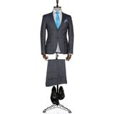 Buenza Ekose Armando Slim Fit Lacivert Erkek Takım Elbise - 58 - 6 Drop