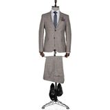 Buenza Ekose Bottega Slim Fit Kahverengi Erkek Takım Elbise - 48 - 6 Drop
