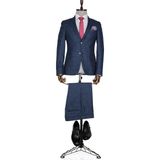 Buenza Ekose Julien Slim Fit Lacivert Erkek Takım Elbise - 58 - 6 Drop