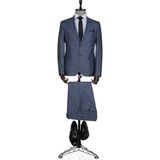 Buenza Salvatini Slim Fit Mavi Erkek Takım Elbise - 48 - 6 Drop