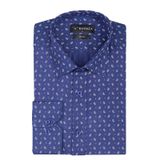 Buenza SRY 01 Lacivert Empirme Samre Slim Fit Uzun Kol Erkek Gömlek