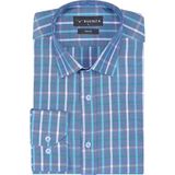 Buenza SRY 047 Yeşil Soft Ekose Slim Fit Uzun Kol Erkek Gömlek