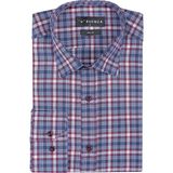 Buenza SRY 058 Kırmızı Soft Ekose Slim Fit Uzun Kol Erkek Gömlek