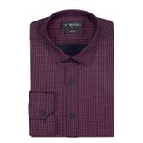 Buenza SRY 408 Bordo Empirme Licra Uzunkol Slim Fit Erkek Gömlek