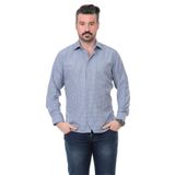 Buenza SY 3160 Gri Uzun Kol Erkek Gömlek