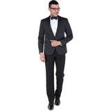 Buenza Vega Şal Yaka Smokin Set Takım Elbise-Siyah - 6 Drop - 54