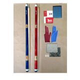 Bufalo Bilardo Istakası ( Kingcue) 2 Adet + Tebeşir 12 Adet + Istaka Ucu 10 Adet + Eldiven 2 Adet Takım3