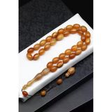 Bufalo Boynuzu Tesbih 9 X 13 Mm Beyzi Kesim - T-1843