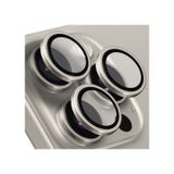 Buff Apple Uyumlu iPhone 15 Pro Max / 15 Pro Titanyum Kamera Lens Koruyucu Gri