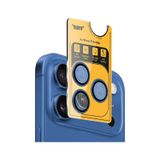 Buff Apple Uyumlu iPhone 17 Pro Max Metal Kamera Lens Koruyucu Blue Mavi