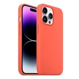 Buff iPhone 14 Pro Max Rubber Fit Kılıf Silikon Kılıf, İpeksi Dokunuş Hisli, Tam Koruyuculu Darbe Önleyici Kapak (Nektari)