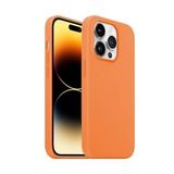 Buff iPhone 14 Pro Rubber Fit Kılıf Light Orange