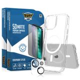Buff iPhone 15 Avantaj Paket - 2x5D Ekran Koruyucu + Magsafe Uyumlu Kılıf + Lens Koruyucu (Mat (5D Matte), iPhone 15 Plus)