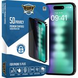 Buff iPhone 15 Plus 5d Privacy Ekran Koruyucu - Hayalet