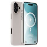 Buff iPhone 16 MagSafe Rubber Fit Silikon Taş Grisi Kılıf