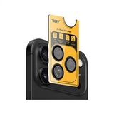 Buff iPhone 17 Pro Max Siyah Metal Kamera Lens Koruyucu