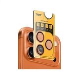 Buff iPhone 17 Pro Turuncu Metal Kamera Lens Koruyucu