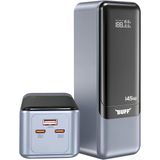 BUFF LABS BP16 145W Dijital Ekranlı 27000 mAh Powerbank, Laptop, Macbook, iPad Taşınabilir Hızlı Şarj Cihazı