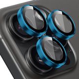 BUFF LABS Buff iPhone 15 Pro Max / 15 Pro Screen Protector 9H Safir Cam Kamera Metal Lens Koruyucu (Mavi)