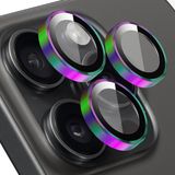 BUFF LABS Buff iPhone 15 Pro Max / 15 Pro Screen Protector 9H Safir Cam Kamera Metal Lens Koruyucu (Renkli)