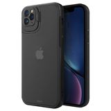 BUFF LABS iPhone 11 Pro Max Hybrid Corner Kılıf Lens Koruyucu Kamera Pencereli Standlı Kapak (Siyah)