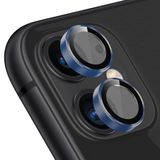 BUFF LABS iPhone 11 Screen Protector 9H Safir Cam Kamera Metal Lens Koruyucu (Koyu Mavi)