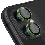 BUFF LABS iPhone 11 Screen Protector 9H Safir Cam Kamera Metal Lens Koruyucu (Koyu Yeşil)