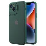 BUFF LABS iPhone 14 Hybrid Corner Kılıf Lens Koruyucu Kamera Pencereli Standlı Kapak (Yeşil)