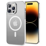 BUFF LABS iPhone 14 Pro TaoFit Manyetik Yarı Saydam Metal Çerçeve Kılıf (Beyaz)