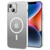 BUFF LABS iPhone 14 TaoFit Manyetik Yarı Saydam Metal Çerçeve Kılıf (Beyaz)