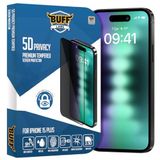 BUFF LABS iPhone 15 Plus ile Uyumlu 5D Privacy Hayalet Ekran Koruyucu