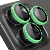BUFF LABS iPhone 15 Pro Max / 15 Pro ile Uyumlu Renkli Neon Metal Lens Koruyucu (Green)